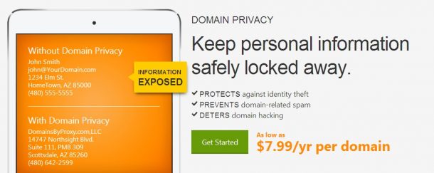 godaddy domain privacy protection review